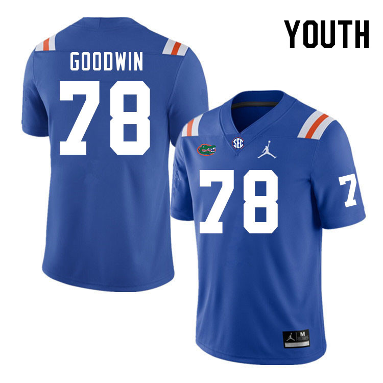 Youth #78 Kiyaunta Goodwin Florida Gators College Football Jerseys Stitched-Retro